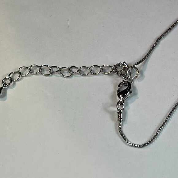 Swarovski Elements Briolette Aurora Borealis White Gold Plated Box Chain - Picture 4 of 6